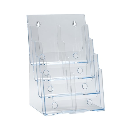 Azar Displays Four-Tier Eight-Pocket Trifold Brochure Holder 252377